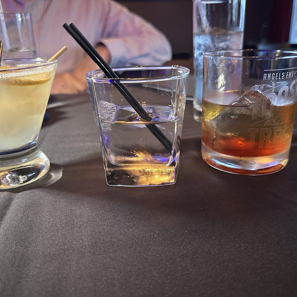Lychee Martini (L), Kettle One (Mid) & Smoked Peach Old Fashion