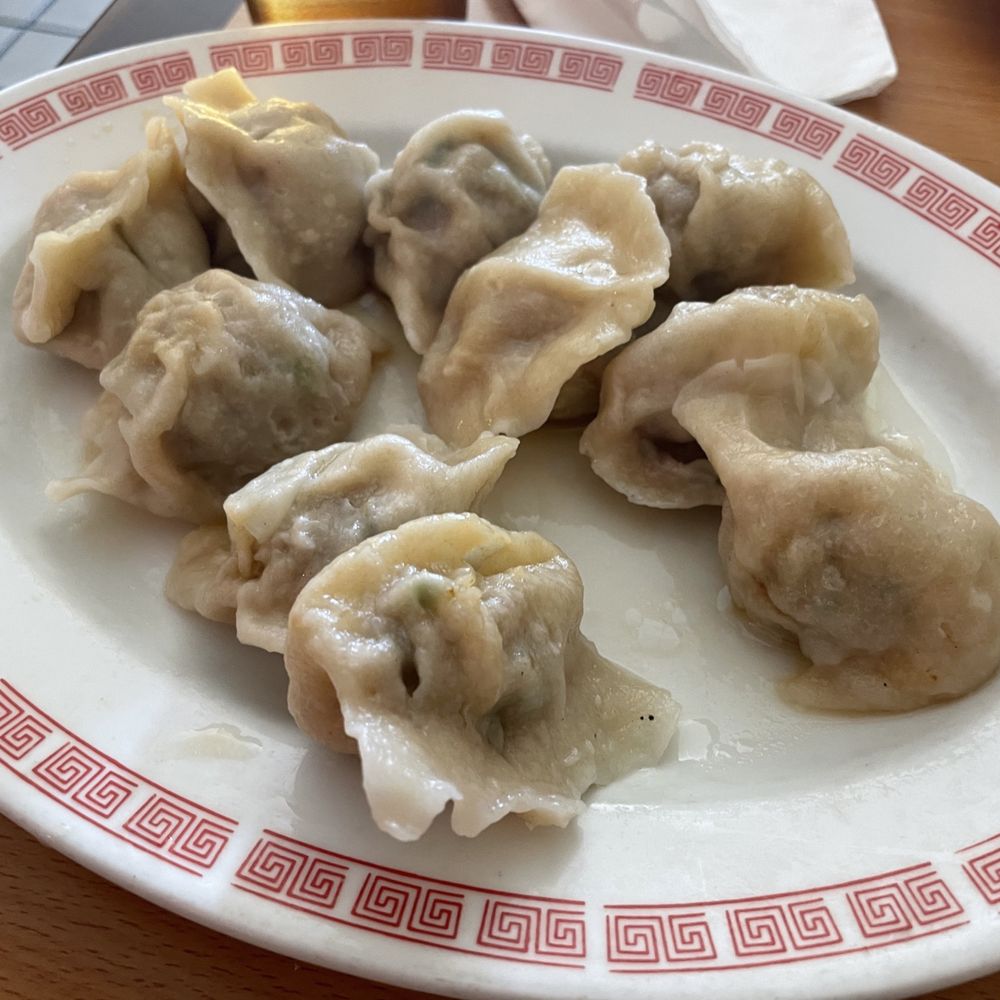 Zen Noodle Bar - 10 Pieces Leek, Shrimp, and Pork Dumplings - Shanghainese Near Me - San Mateo, California Zen Noodle Bar - 10 Pieces Leek, Shrimp, and Pork Dumplings - Shanghainese Near Me - San Mateo, California