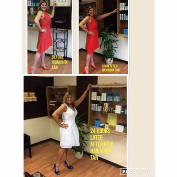 No Frye Zone - Owner Rhonda Sharp modeling the Hawaiian Tan before and after! - Spray Tanning Near Me - Bloomington, Indiana No Frye Zone - Owner Rhonda Sharp modeling the Hawaiian Tan before and after! - Spray Tanning Near Me - Bloomington, Indiana