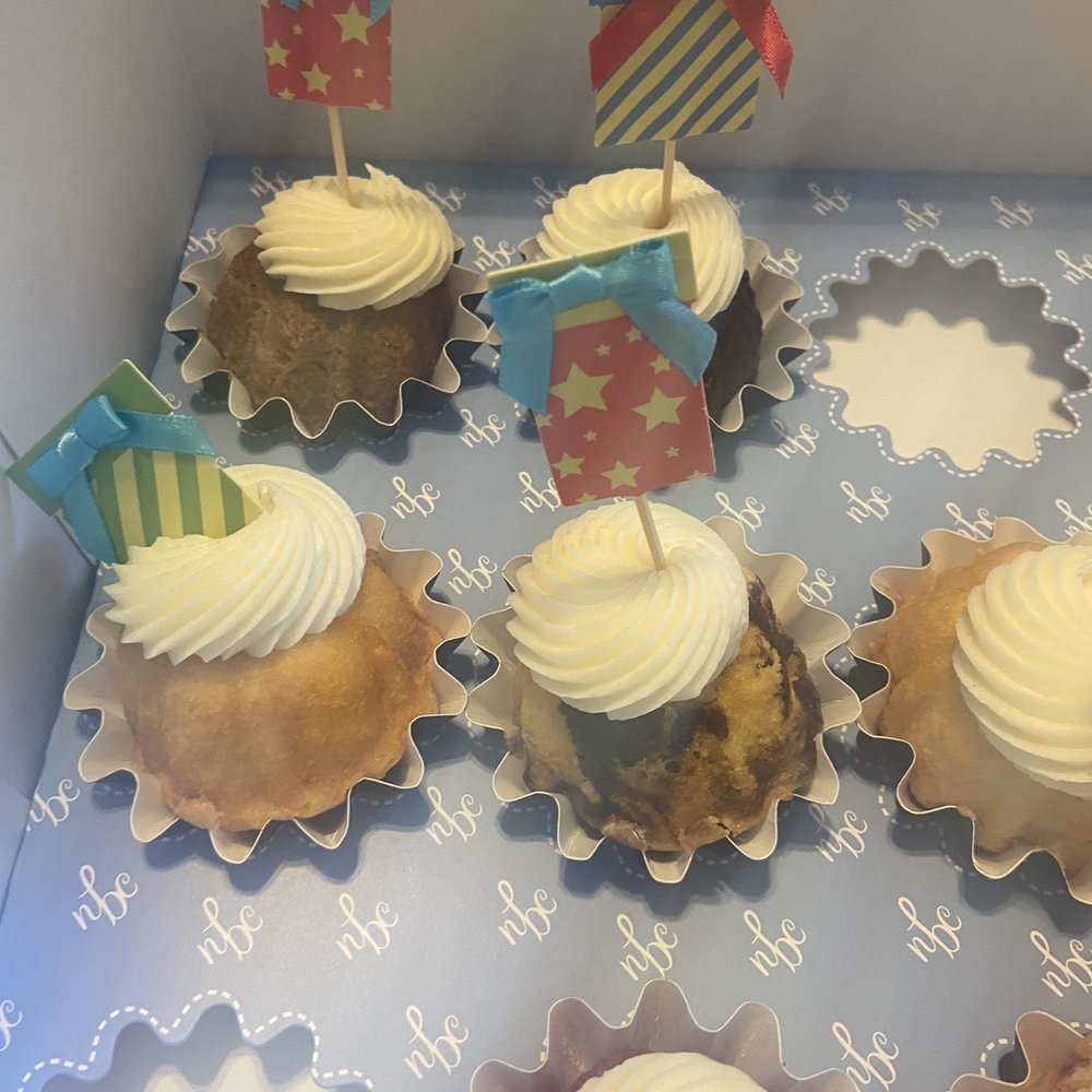 Nothing Bundt Cakes - Bundtinis with birthday present flags - Bakeries Near Me - Savannah, Georgia