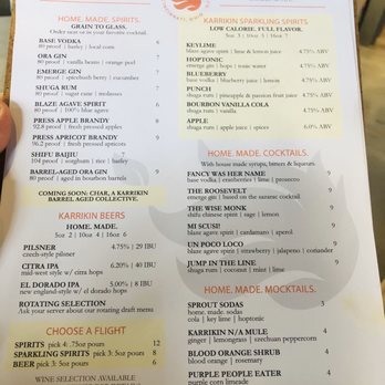 Karrikin Spirits - Spirits menu - Bars Near Me - Cincinnati, Ohio