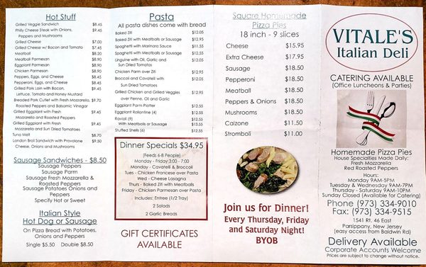 Menu photo 3 Vitale's Delicatessen Parsippany, NJ Menu photo 3 Vitale's Delicatessen Parsippany, NJ