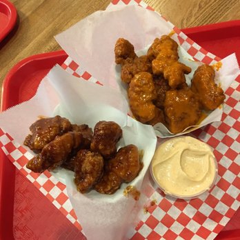 Wing Ferno - Sweet Thai chili and honey Sriracha boneless - Chicken Wings Near Me - Gardena, California Wing Ferno - Sweet Thai chili and honey Sriracha boneless - Chicken Wings Near Me - Gardena, California