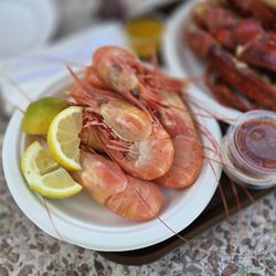 H.C. Seafood - Steamed Spot Prawns