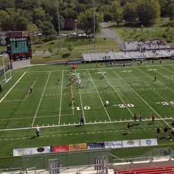 East Campus Athletic Village - RPI Football game vs Norwich in Sept. 2013, as seen from the upper level grandstand