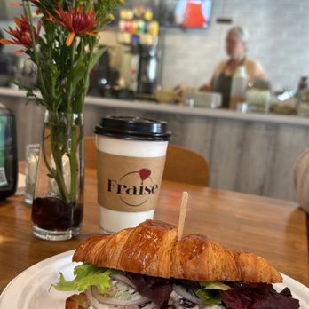 Fraise Cafe - Chicken salad croissant - Creperies Near Me - Fullerton, California