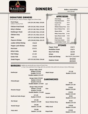 Menu photo 3 Ralston Corner Cafe Ralston, OK Menu photo 3 Ralston Corner Cafe Ralston, OK
