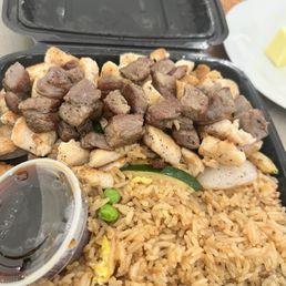Chicken and steak hibachi