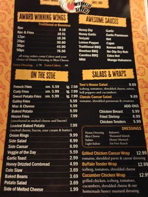 Menu photo 1 Trees Wings And Ribs Royal Palm Beach, FL Menu photo 1 Trees Wings And Ribs Royal Palm Beach, FL
