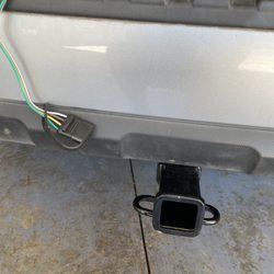 Mike's Mobile Hitch Service - New hitch and wiring harness (which tucks inside under the floor when not in use).
