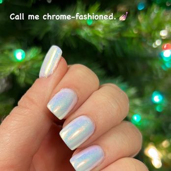 Brookhaven Nail City - SNS nails with chrome finish - Nail Salons Near Me - Atlanta, Georgia