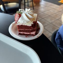 Stinky and dried red velvet cake from Shatila