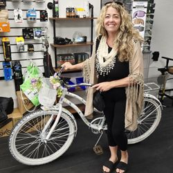 Espresso Bicycle Repairs - My tire getting repaired.quickly and efficiently at Espresso Bicycle Repair.