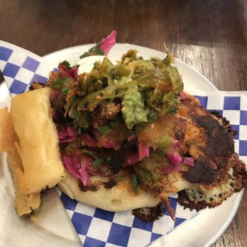 Gobble This - The duke city pupusa. Omg so good, came with ensalada fruit juice. - Salvadoran Near Me - Albuquerque, New Mexico