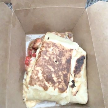 Fatima's Grill - Half of the 3 Meat Cheetos Quesaritto - Mediterranean Near Me - Downey, California