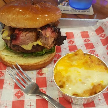 BBQ'd Productions - The burger with burnt ends and wonderful Mac n cheese - New American Near Me - Third Lake, Illinois BBQ'd Productions - The burger with burnt ends and wonderful Mac n cheese - New American Near Me - Third Lake, Illinois