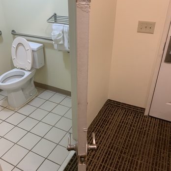 Quality Inn - This door has obviously been kicked in.  Spackle is not the answer - Hotels Near Me - Greeneville, Tennessee