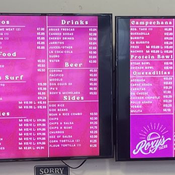 Roxys Tacos - Menu - Mexican Near Me - San Diego, California Roxys Tacos - Menu - Mexican Near Me - San Diego, California