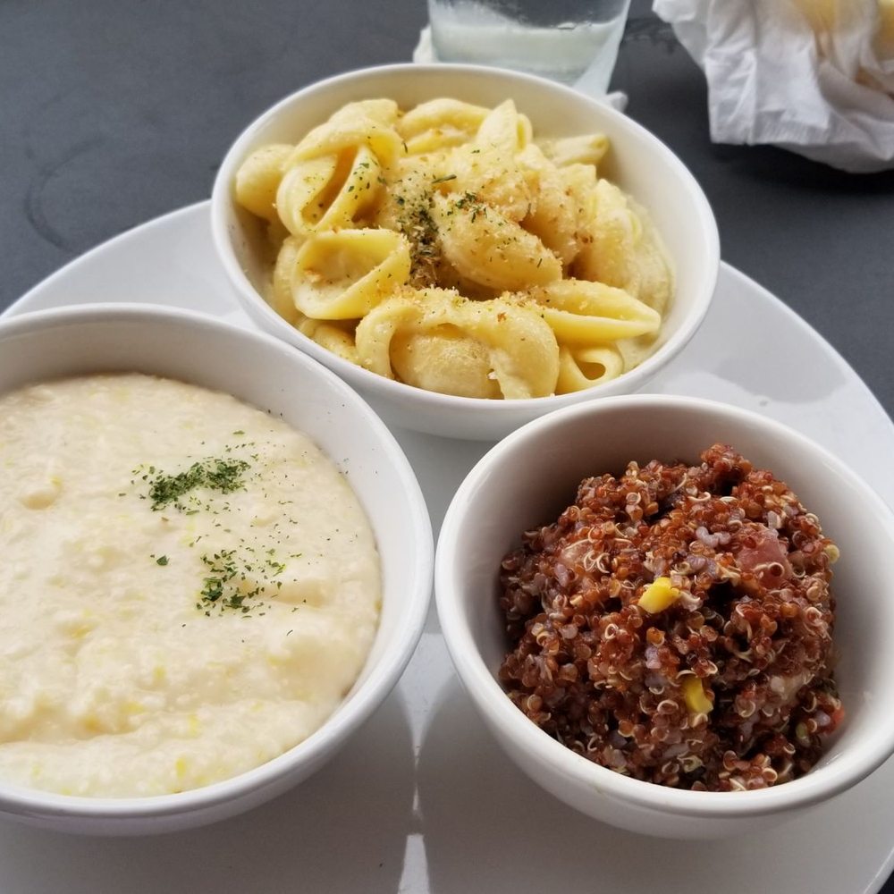 Dish Society - The three veggie plate! The macaroni and cheese is $2 extra. - Breakfast & Brunch Near Me - Houston, Texas