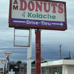 AM Donuts And Kolaches - Sign