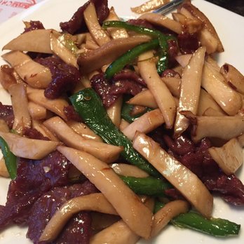 Jade Palace - Beef and king mushroom stir fry off the authentic menu - Chinese Near Me - Bellevue, Nebraska Jade Palace - Beef and king mushroom stir fry off the authentic menu - Chinese Near Me - Bellevue, Nebraska