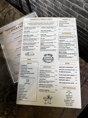 Menu photo 1 The Bench Bar & Grill Stony Brook, NY