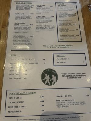 Menu photo 3 The Trailhead Black Mountain, NC