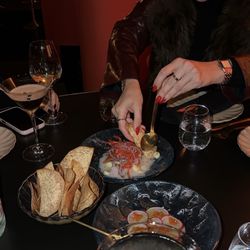 Tuna tartare, snapper ceviche, and cobia crudo