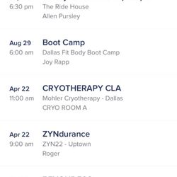 Dallas Fit Body Boot Camp - This is my classpass screenshot. He says I'm reviewing the wrong gym. I can practically see this gym from my house lol. Nice try