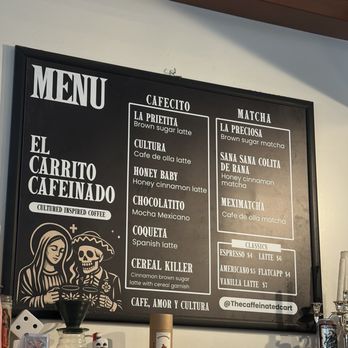 The Caffeinated Cart - Menu - Coffee & Tea Near Me - Pasadena, California