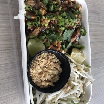 The Peached Tortilla - Pad Thai Bowl (I got the peanuts on the side) - Tacos Near Me - Austin, Texas The Peached Tortilla - Pad Thai Bowl (I got the peanuts on the side) - Tacos Near Me - Austin, Texas