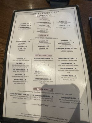 Menu photo 1 Front Street Cafe Philadelphia, PA