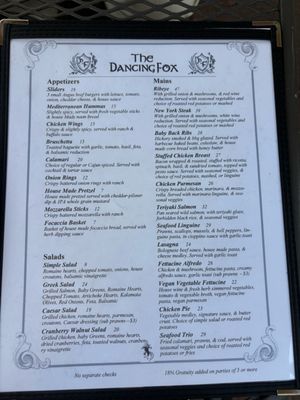 Menu photo 8 The Dancing Fox Winery & Brewery Lodi, CA Menu photo 8 The Dancing Fox Winery & Brewery Lodi, CA