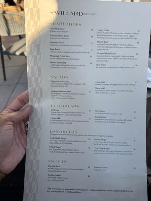 Menu photo 2 The Willard Rooftop Lounge Raleigh, NC Menu photo 2 The Willard Rooftop Lounge Raleigh, NC