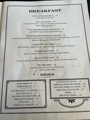 Menu photo 2 Five Leaves Brooklyn, NY