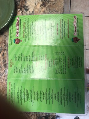 Menu photo 4 Natural Blends Cafe Greenacres, FL