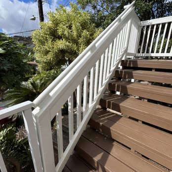 Island Fix And Finish - Crafted, installed and painted handrail and painted steps. - Handyman Near Me Island Fix And Finish - Crafted, installed and painted handrail and painted steps. - Handyman Near Me