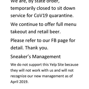 Sneaker's Pub & Eatery - we are by state order, temporarily closed tot down service for covid19 guarantee we - Pubs Near Me - Spring Valley, Wisconsin Sneaker's Pub & Eatery - we are by state order, temporarily closed tot down service for covid19 guarantee we - Pubs Near Me - Spring Valley, Wisconsin