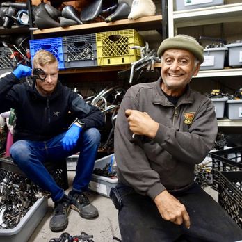 Bici Centro - Sorting out bike parts - Bikes Near Me - Santa Barbara, California