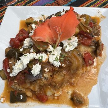 Origins Cafe - Ratatouille over mashed potatoes - Cafes Near Me - Cooperstown, New York