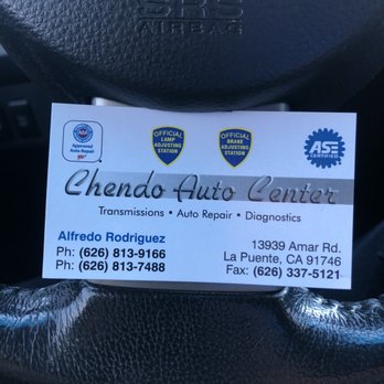 Chendo Auto Center - Business Card - Auto Repair Near Me - La Puente, California Chendo Auto Center - Business Card - Auto Repair Near Me - La Puente, California