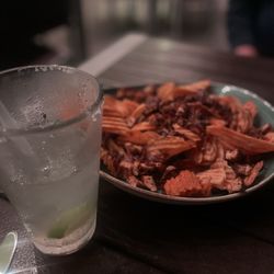 Ocean's Bar & Grill - Margarita on the rocks with salt. Black and Bleu nachos (with no bleu cheese sauce). So good!!!