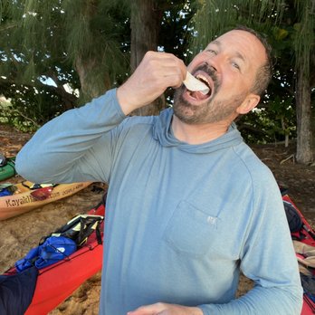 Kayak Hanalei - Delicious young coconut served up by our guide. - Tours Near Me - Hanalei, Hawaii Kayak Hanalei - Delicious young coconut served up by our guide. - Tours Near Me - Hanalei, Hawaii