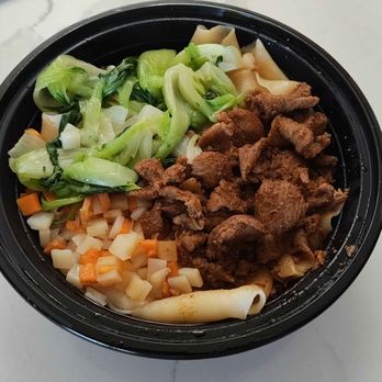 Angry Noodle - Dry pork and noodle bowl. - Noodles Near Me - Milpitas, California