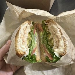 Turkey sandwich with everything