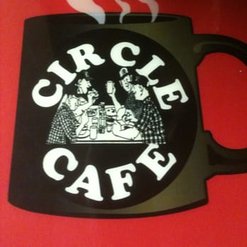 Circle Cafe - a black coffee mug with a picture of three people sitting at a table - Cafes Near Me - Kilgore, Texas Circle Cafe - a black coffee mug with a picture of three people sitting at a table - Cafes Near Me - Kilgore, Texas