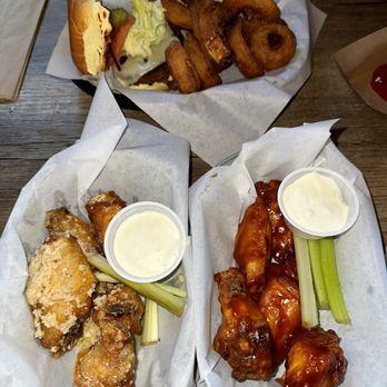The Cabin - Beyond burger and onion rings. Garlic Parmesan wings, and mild barbecue wings. - American Near Me - Jeffersonville, New York The Cabin - Beyond burger and onion rings. Garlic Parmesan wings, and mild barbecue wings. - American Near Me - Jeffersonville, New York
