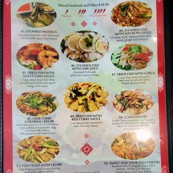 Red Elephant - Da seafood menu as of May 31, 2024. - Thai Near Me - Honolulu, Hawaii