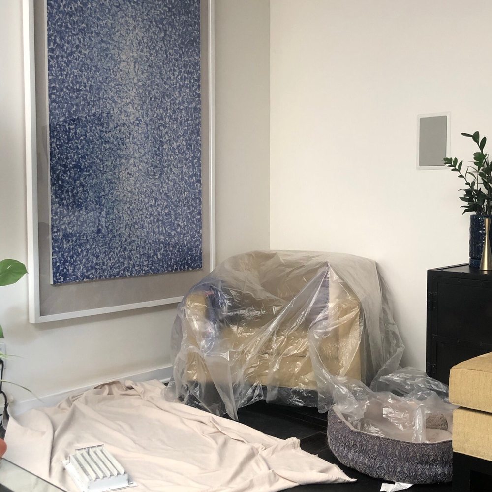Precision Air Duct Cleaning - Plastic and canvas tarps to keep our home clean - Air Duct Cleaning Near Me - Burbank, California