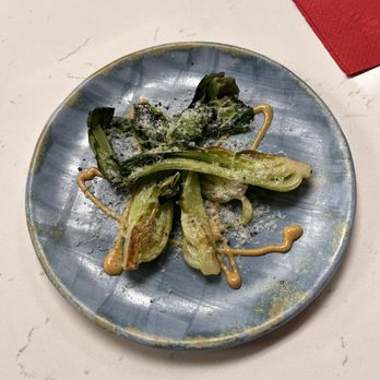 Hiro's Kitchen - Bok Choy with Parmesan and miso mustard drizzle - Japanese Near Me - Lewisville, Texas